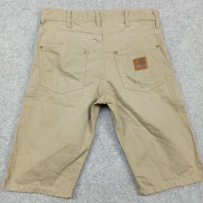 Shorts Carhartt Pour Hommes Taille 28 Beige Slim Bermuda Denim Jorts W28 - Photo 1/4