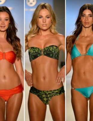 $320 Vix By Paula Hermanny Lux Bikini w/ 2 Tops NWT Green