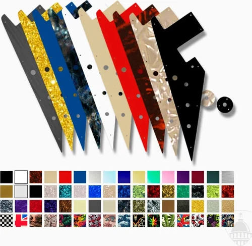 WD Custom Pickguard For Left Hand Gibson 1958-1959 And 1962-1963 Flying V Korina