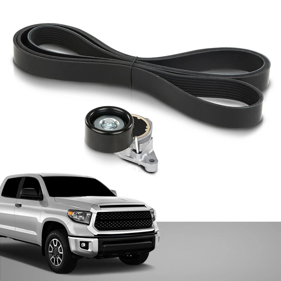 Fit For 07-17 TOYOTA TUNDRA 5.7L DRIVE BELT & TENSIONER 166200S012 & 9091602759 - Image 2 of 4