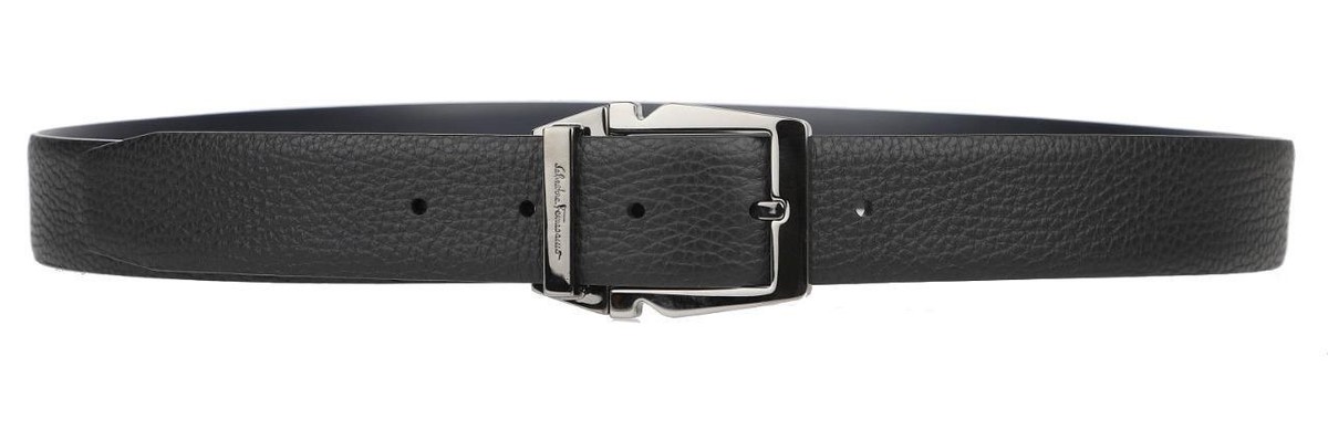 NEW SALVATORE FERRAGAMO REVERSIBLE ADJUST PIN BUCKLE LEATHER  display picture 3