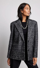 Na-kd Blazer Coat Structured Black And White Size 14 Women’s