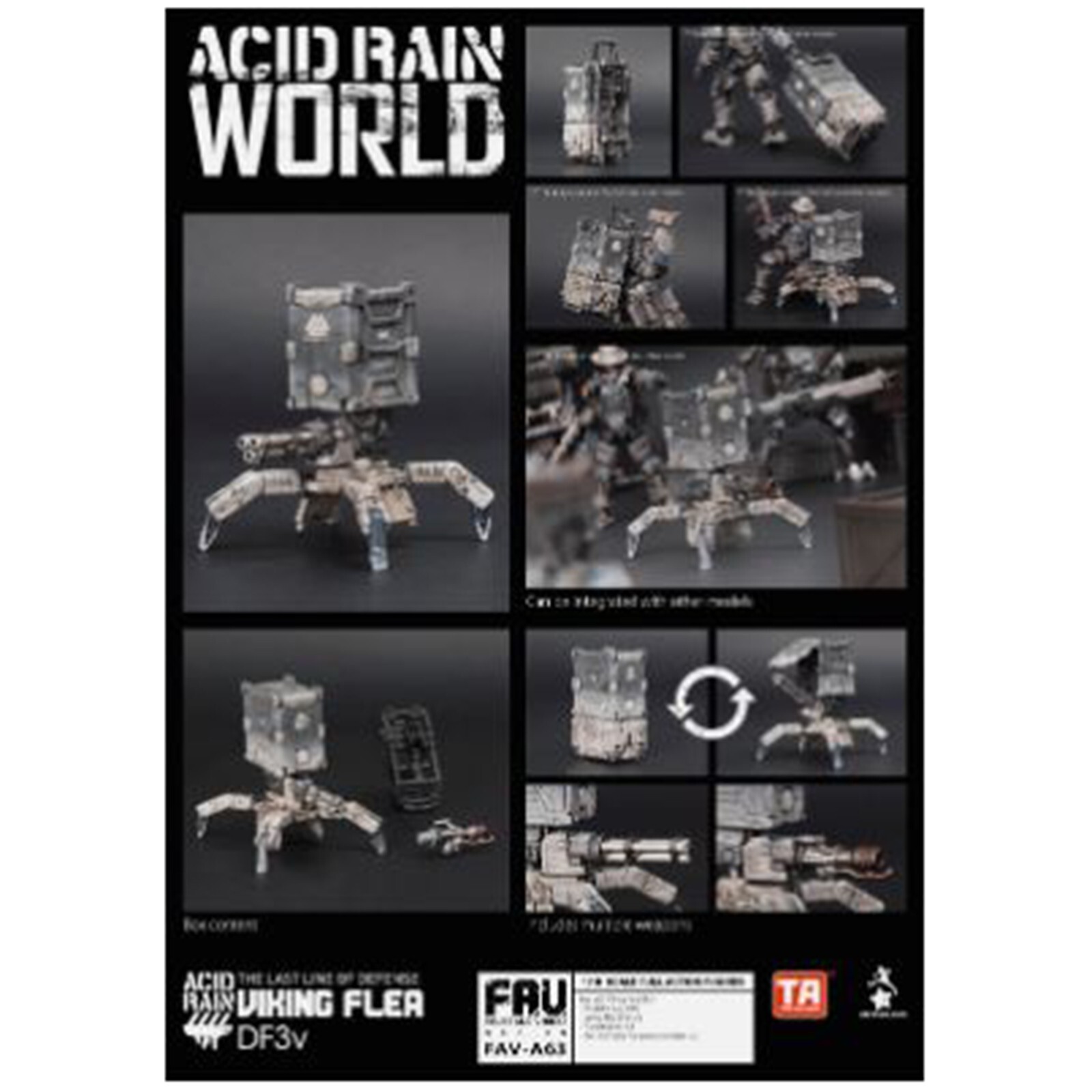 Набор фигур Acid Rain Viking Flea DF3v В масштабе 1:18 НОВЫЙ В НАЛИЧИИ