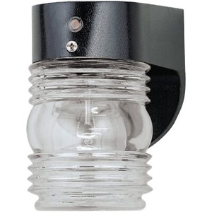 Westinghouse 66949 Exterior Lighting Hi Impact Black Finish W. Clear Glass