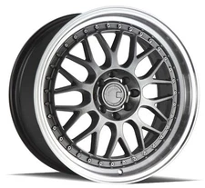 17x8 Aodhan AH02 4x100/114.3 +35 Flow Forged Hyper Black Wheels (Set of 4)