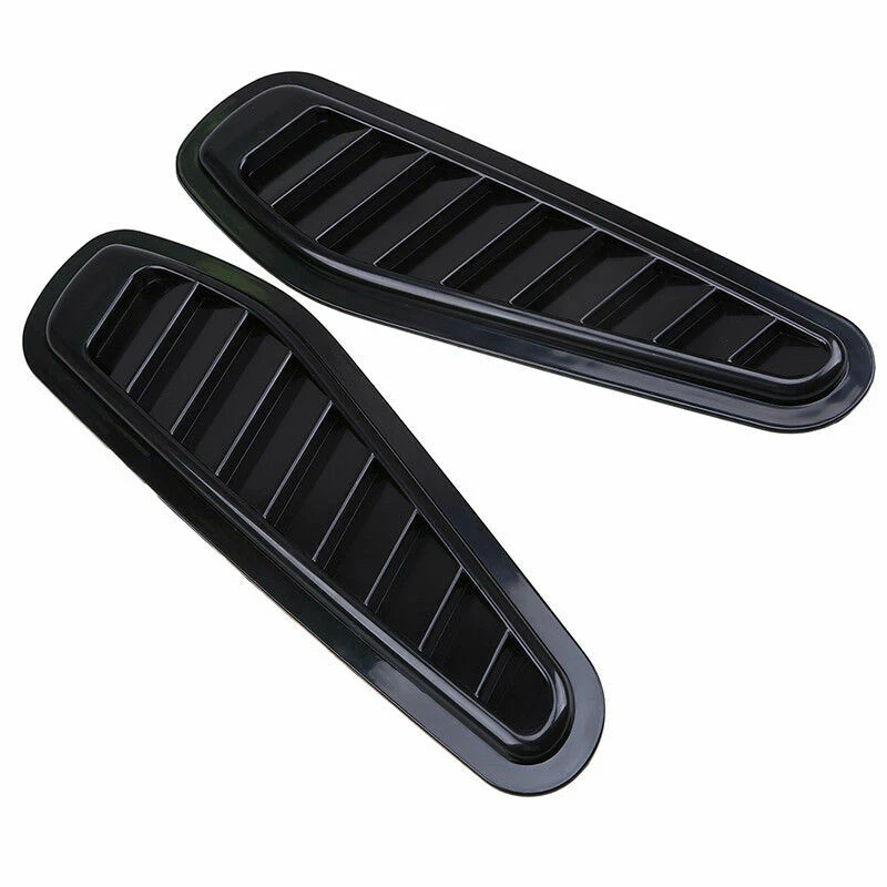 2Pcs Car Hood Fender Air Flow Intake Vent Cover Sticker Simulation Decoration — 第 2/4 张图片