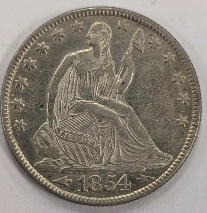 1854-O Seated Liberty Silver Half Dollar w/ Arrows ~ Nice