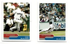 (2) 2004 Topps Bazooka Hank Blalock Mini  Base and Variation #177A and 177B 