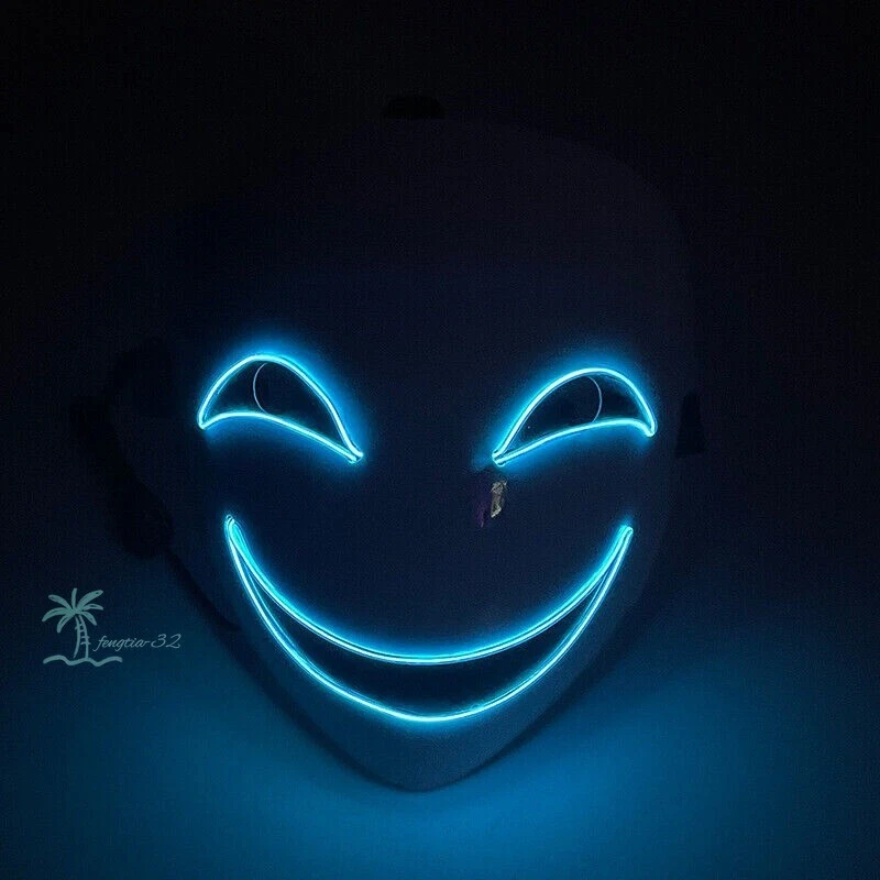 Máscara de Halloween Black Bullet Kagetane Hiruko Cosplay utilería anime japonés LED NUEVA Foto 2 de 3