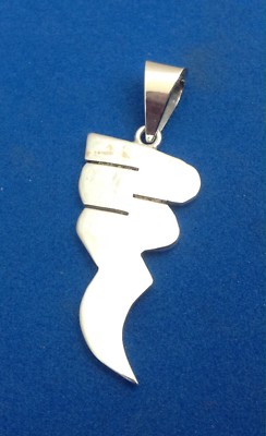 Taxco 925 Sterling Silver Pendant Swirling Squiggle Classic Memorable Designer