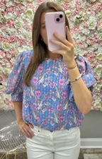 Joy Joy Women's Size L NEW! Ruth Tulip Cropped Top Monkee's Boutique Sold Out