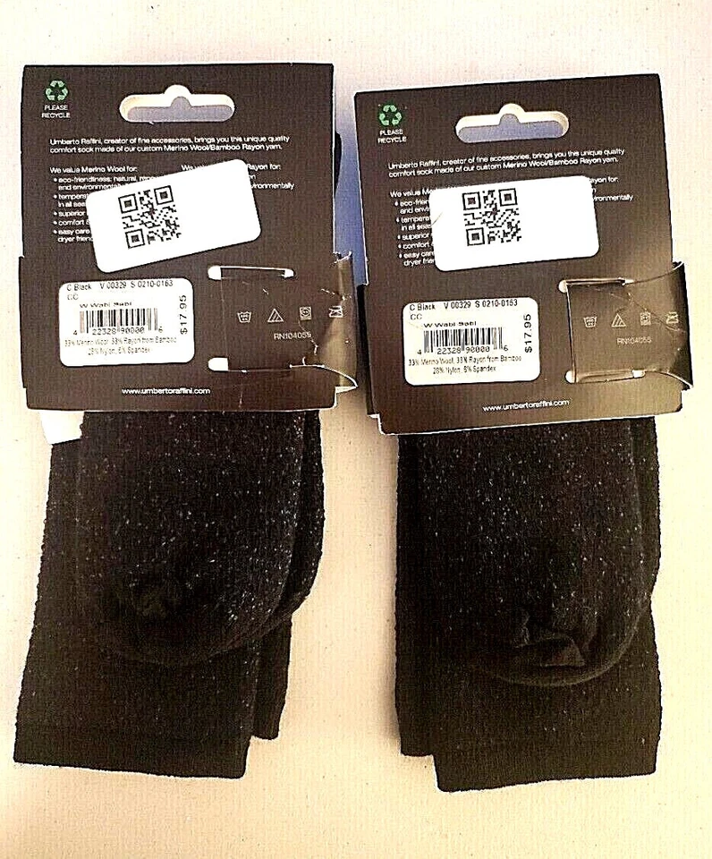 LOTE DE 2 calcetines cómodos Umberto Raffini para mujer WABI SABI lana merino/bambú rayón Foto 3 de 4