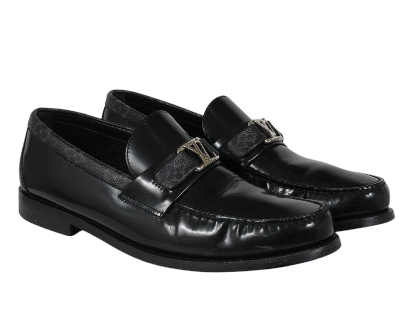 LOUIS VUITTON TRAINER Mocassini Louis Vuitton Major da uomo taglia US 7 5 UK 6 5 neri in pelle monogramma slip on