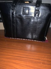 Kenneth Cole Large Black Laptop Tote W/multiple Compartments