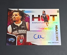 2020-21 Panini NBA Hoops Cole Anthony #HR-CAN (RC) Hot Signatures Rookie Auto