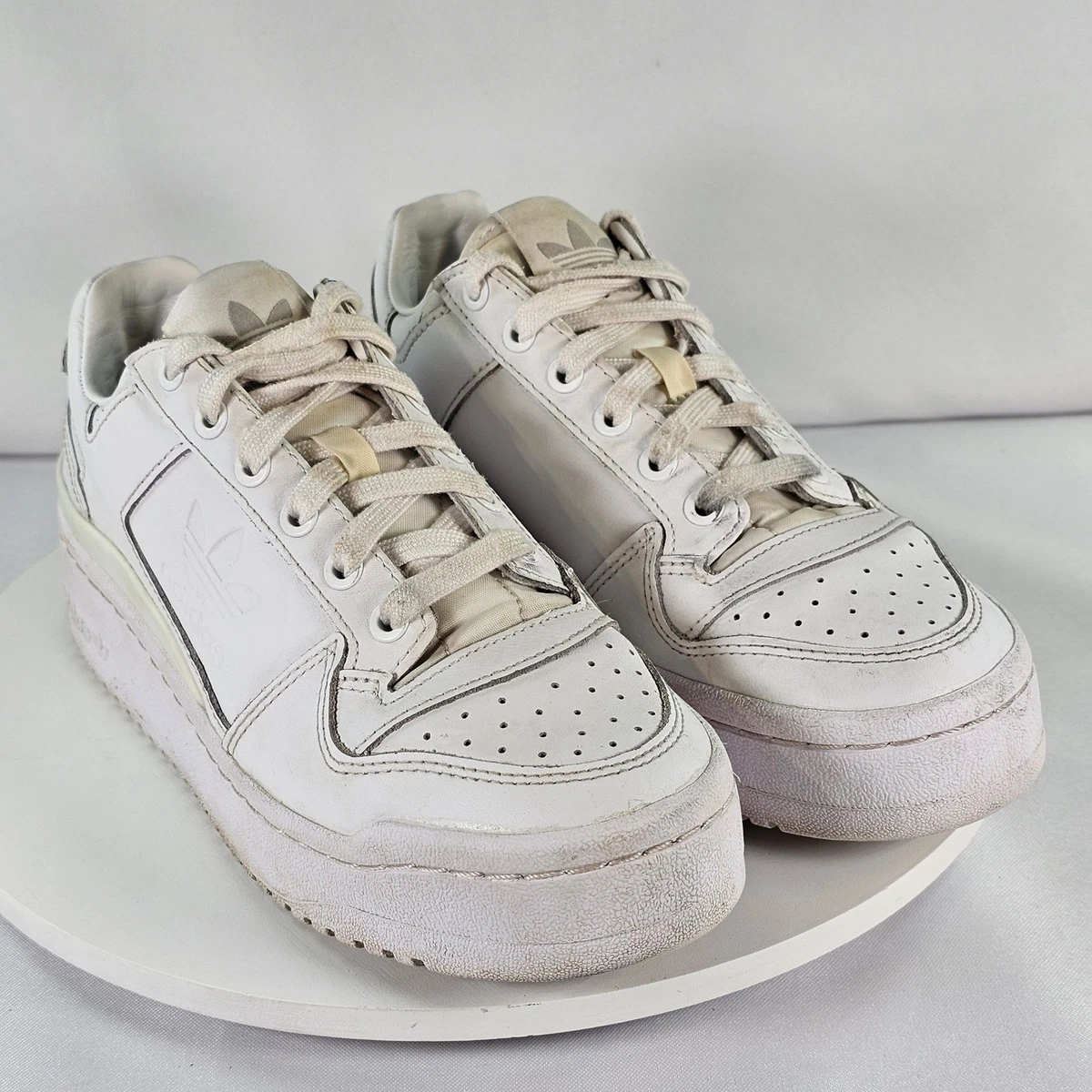 adidas Forum Mid Triple White W for sale | eBay