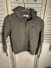 kids Vintage Polo Ralph Lauren 1/4 zip sweater made from 100 lambswool