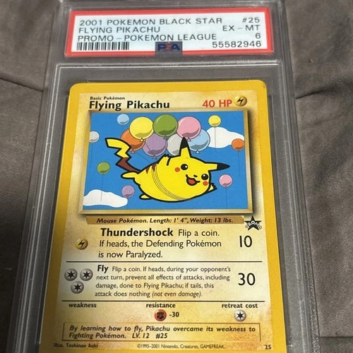 Pokemon TCG Flying Pikachu Black Star Promo-25/53 WotC Psa 6