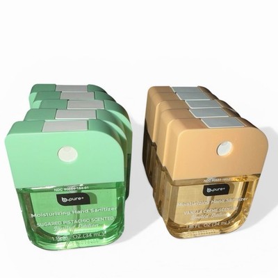 B Pure Hand Sanitizer Bundle 5 Sugared Pistachio & 5 Vanilla Creme Moisturizing
