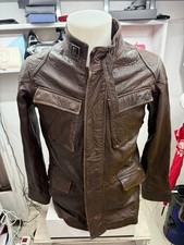 Giacca Cappotto da uomo Pelle colore marrone taglia M cod. AM236