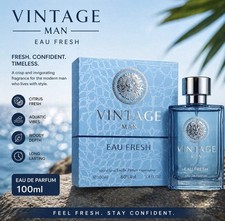 Vintage Man Eau Fresh Eau de Parfum Spray 100ml Long Lasting Fragrance