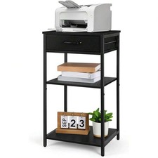 Space Saving 3-Tier Printer Stand Drawer Home Office Desk Shelf