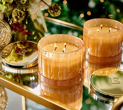 Elton John Slatkin + Co. Ginger Spiced Pudding Candles 14oz Set of 2