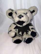 12" White Black Grateful Dead Bear Plush Toy Steven Smith Liquid Blue 1990