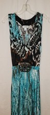 Avenue Dress Tie Dye Sleeveless V-Neck Smocked Waist Maxi Medallion, Plus 18/20