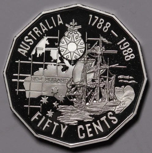 Photo of a 1989 Australia 50 Cents from an eBay listing that sold on Jun 14, 2026