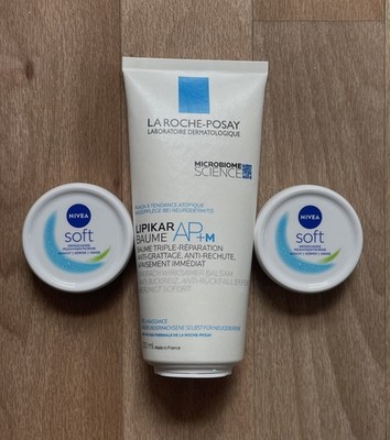 La Roche-Posay Lipikar Baume AP+M Bodylotion 200 ml & Nivea Soft Creme 50 ml NEU
