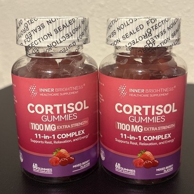 Inner Brightness Healthcare Cortisol Gummies 1100MG 11 In 1 Complex Lot Of 2