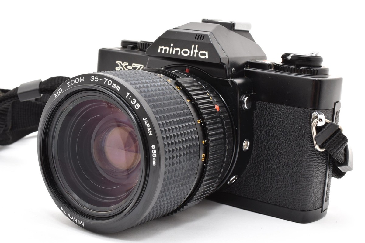 MINOLTA X-7 BLACK ボディ+レンズMD ZOOM 35-70mm Near MINT] MINOLTA X-7 35mm SLR Camera MD Zoom 35-70mm F/3.5
