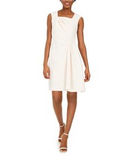 Calvin Klein Womens Ruched Sheath Dress, pink, Petite, 6P