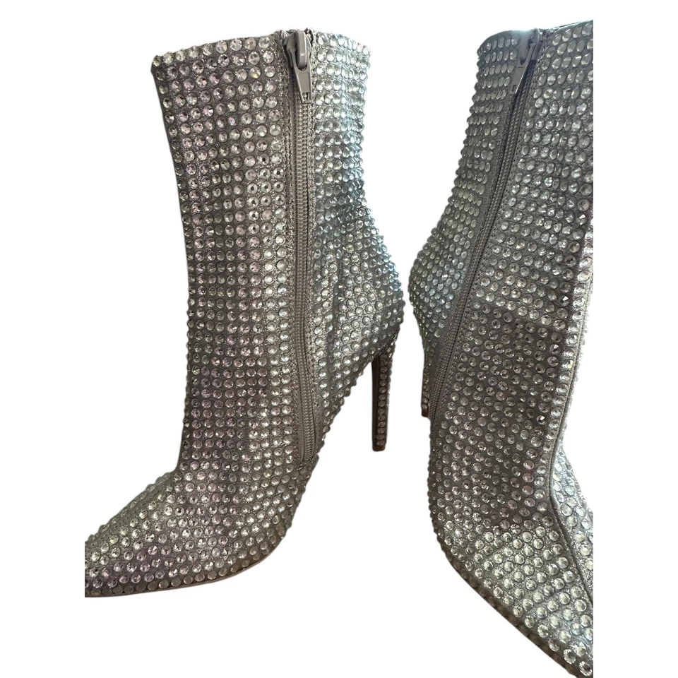 Botines Steve Madden para mujer 7M con estrás adornados punta tacón de aguja Foto 3 de 4