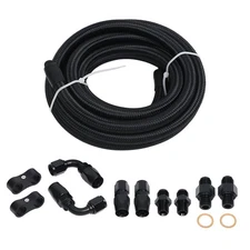 LokoCar 6AN Fuel Line Kit, Transmission Cooler Line Kit for 4L60E 4L65E