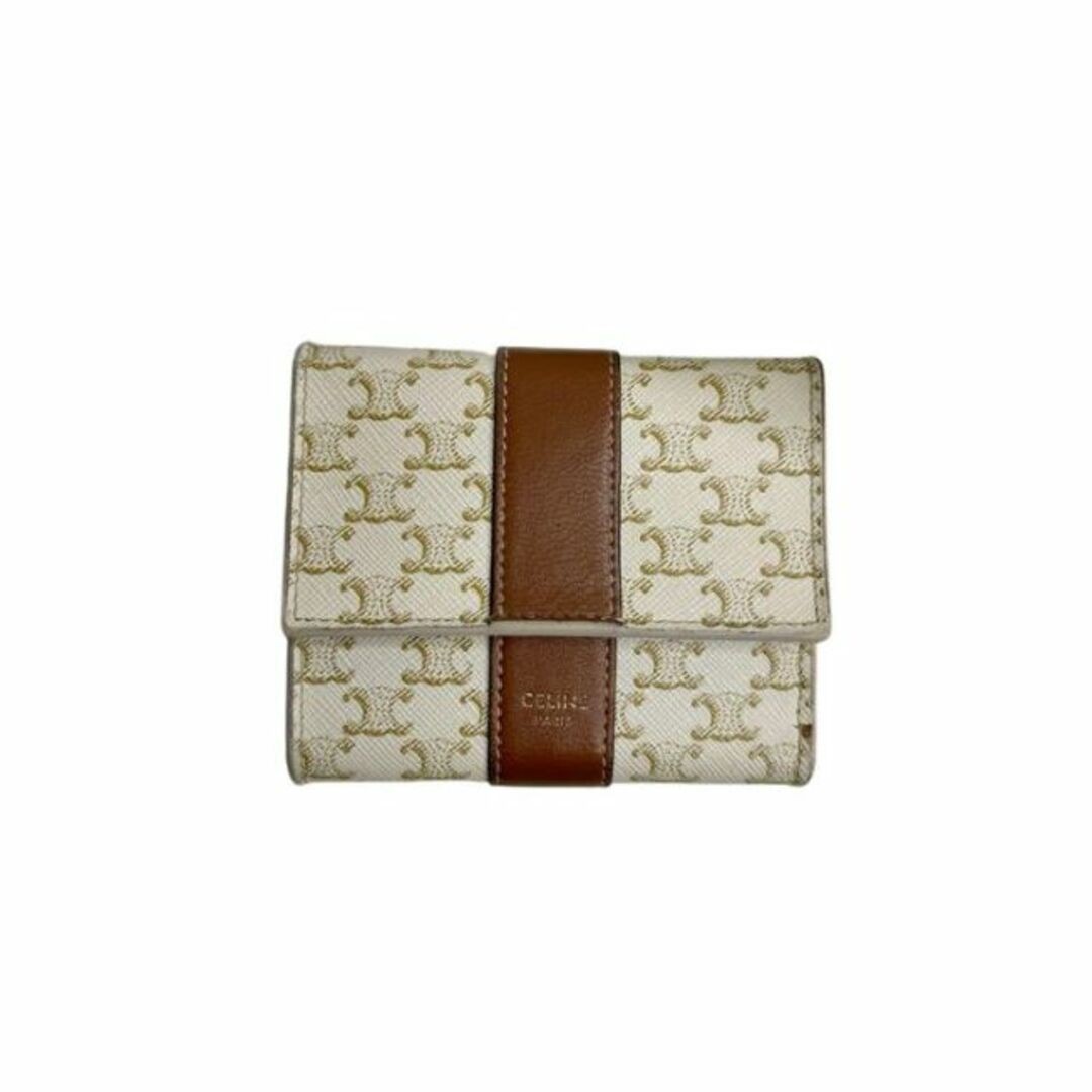 Celine Triomphe Small Trifold Wallet Purse Used
