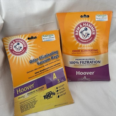 Arm & Hammer Hoover Type A Vacuum Bags 2 Packages-Odor Eliminating Bags