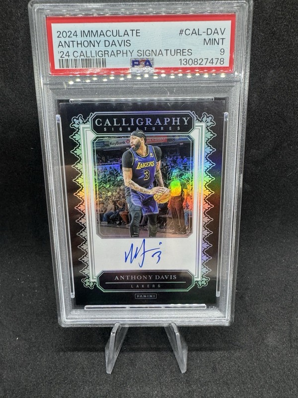 Anthony Davis - 2024 Immaculate Calligraphy On Card Auto SSP - PSA 9