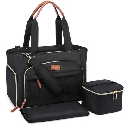 LOVEVOOK Breast Pump Bag, Diaper Bag Tote 3Pcs Set, Work Bag for Breastfeedin...