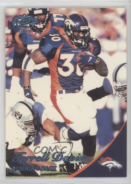 1999 Pacific Platinum Blue 29/75 Terrell Davis #120 HOF 1nf5