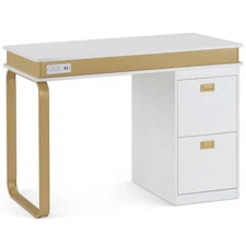BarberPub Stylish Manicure Table for Artists, Ideal Storage Beauty Nail Desk