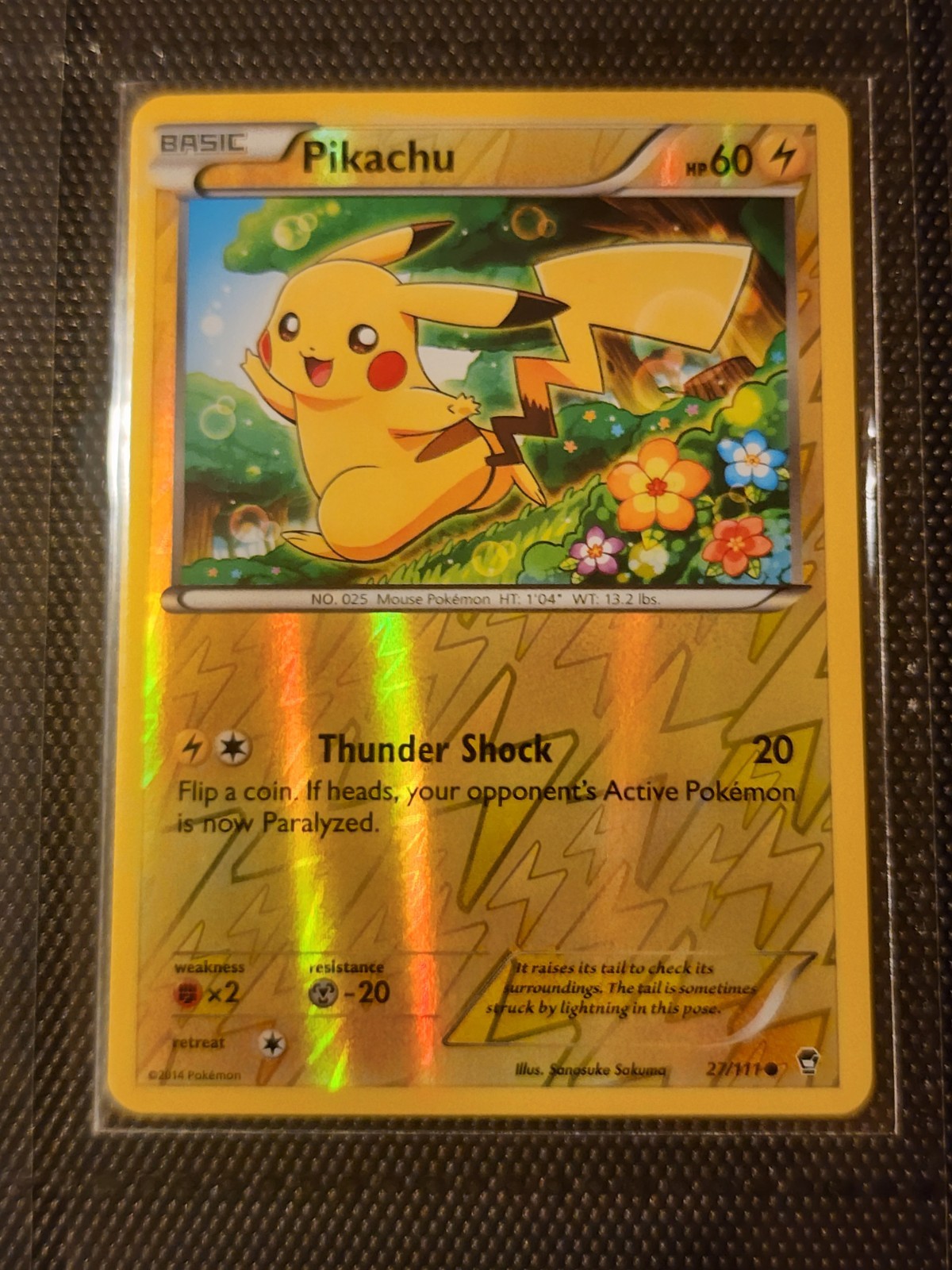 Pikachu 27/111 Reverse Holo XY - Furious Fists Pokemon Card NM