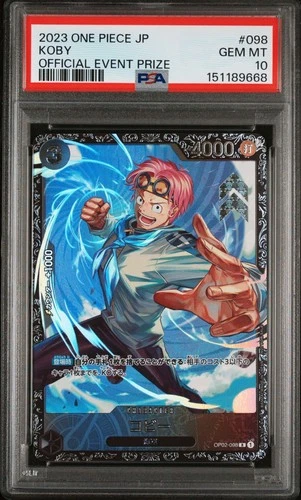 One Piece Card Japanese【Koby】PSA10 OP02-098 Official Event Prize Promo Bandai
