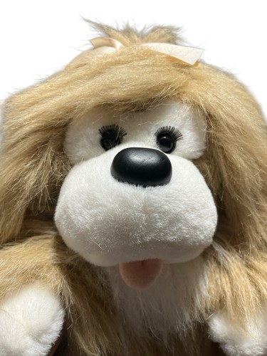 Dog Fancy High Pile /eyelashes To Find Stuffed Animal Toy Wego Vintage - Picture 4 of 6