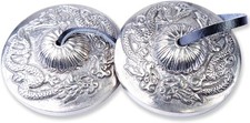 Himalayan Bazaar Tingsha Cymbals Bells - Easy To Play - 3 Inches, Bronze