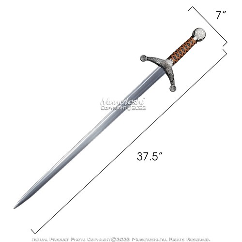 "Espada larga celta de 40,5"" escocesa irlandesa galesa medieval acero inoxidable sin afilar" - Imagen 2 de 5