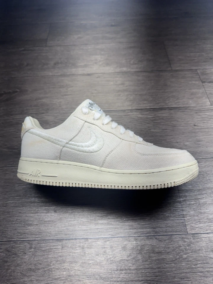 Nike Stussy x Air Force 1 Low Fossil Para hombres Zapatos Tenis Sin Caja Talla 9 EE. UU. Foto 2 de 4