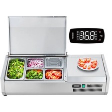 Refrigerated Condiment Prep Station, 130 W Countertop Refrigerated Condiment Sta