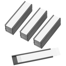 50 Pcs Magnetic Label Holder 4" x 0.7" with Paper Inserts C Channel